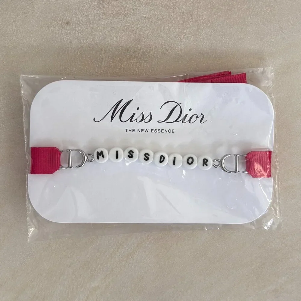 Miss Dior beaded ribbon bracelet so sweet & pretty (gwp)! - Picture 2 of 3